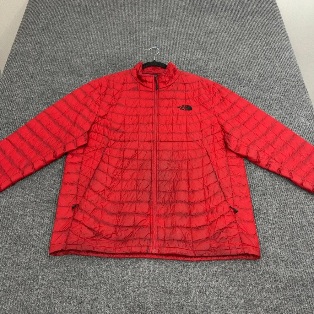 The North Face Jacket Mens L Red Thermoball Quilted Full Zip Puffer Gorpcore